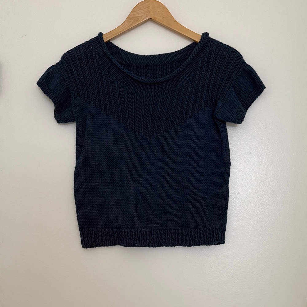 Navy Blue Women's Knit Top